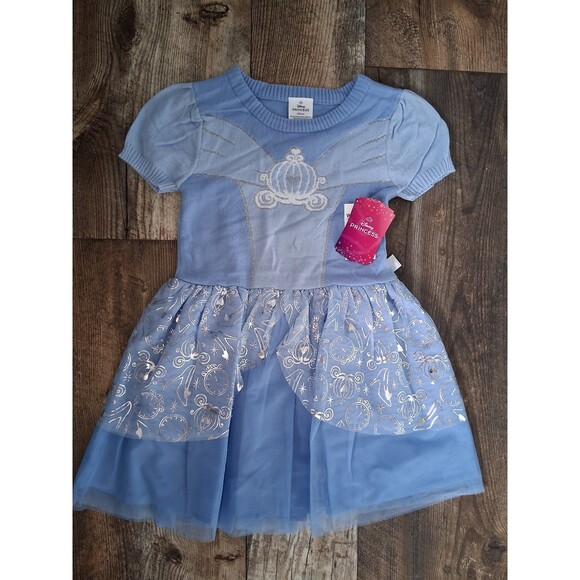 NEW! Disney Princess Cinderella Cosplay Sweater Dress, Size Small 6/6X - Picture 2 of 11
